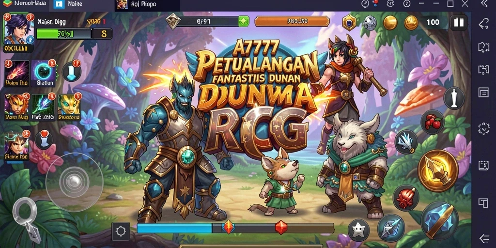 Gameplay A7777 yang penuh aksi dan petualangan RPG.