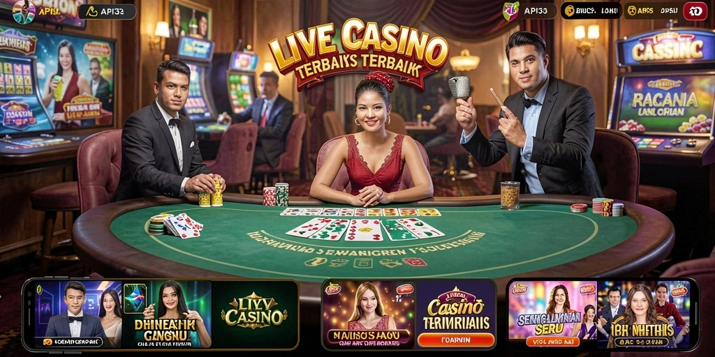 Tampilan gameplay interaktif dan mendebarkan dari API33 Live Casino.