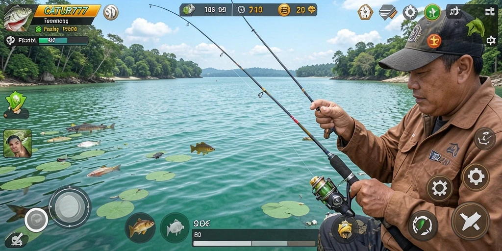 Gameplay seru dalam CATUR777 dengan pemandangan yang indah.