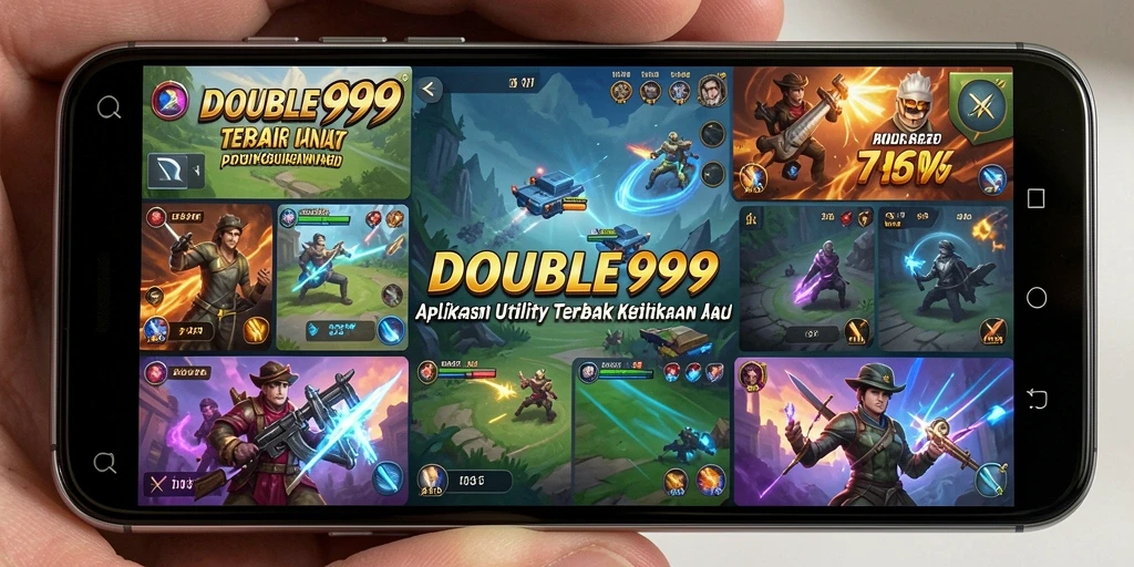 Screenshot utama DOUBLE999 menampilkan antarmuka yang menarik dan fungsional.
