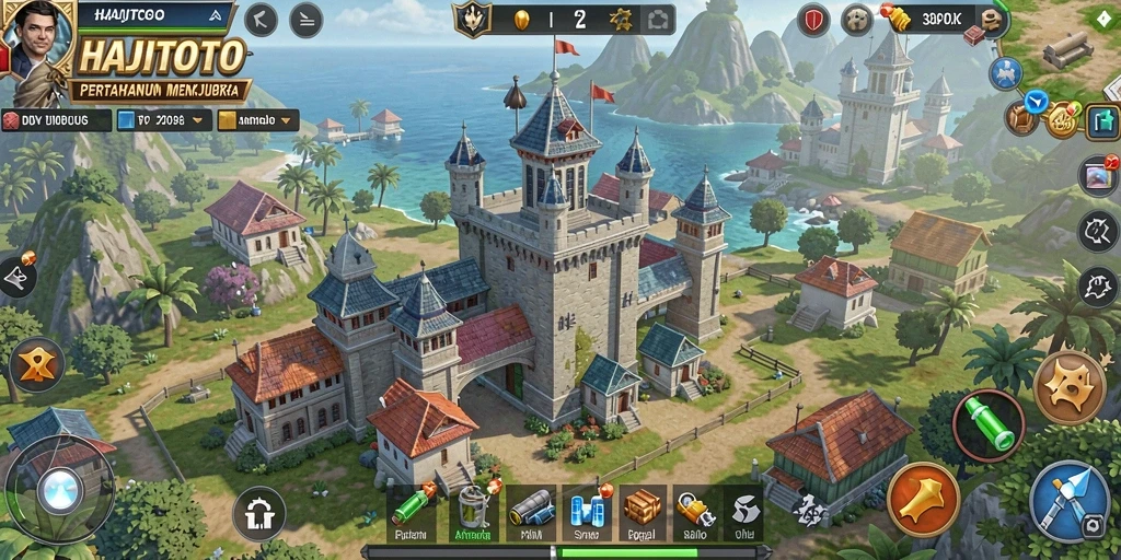 Gameplay menegangkan di HAJITOTO dengan menara dan musuh yang beragam.