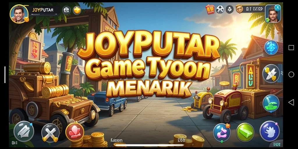 Tampilan gameplay seru di JOYPUTAR, penuh strategi Tycoon.