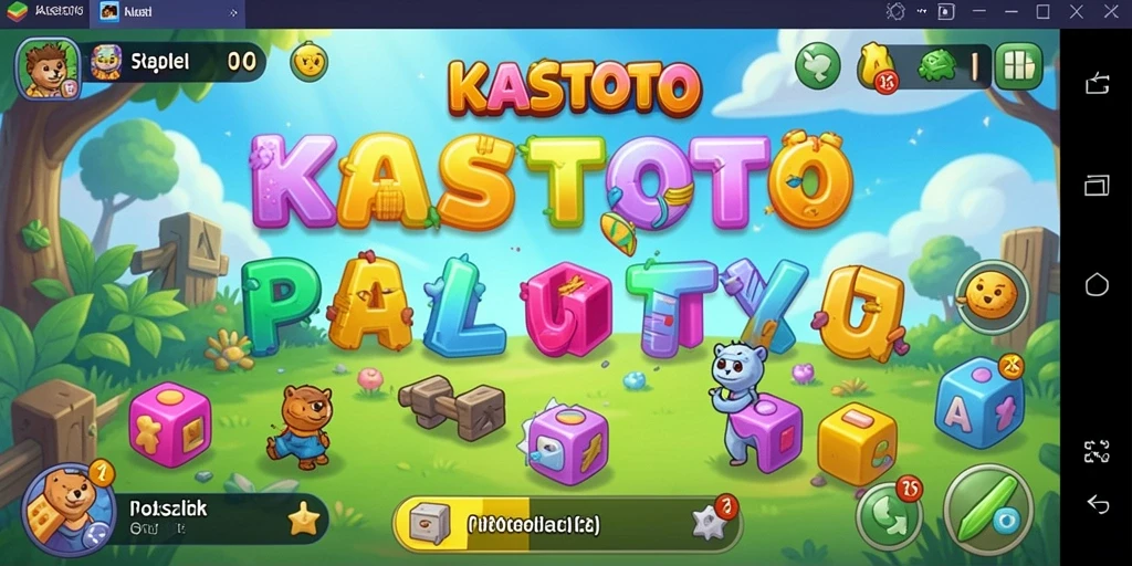 Tampilan gameplay KASTOTO yang menarik dan menantang.