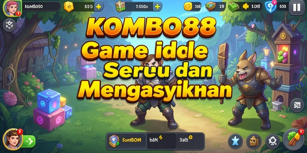 Tampilan gameplay menarik dari KOMBO88 dengan grafis yang cerah.