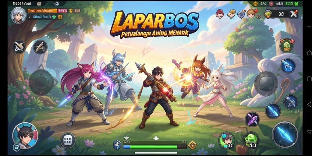 Screenshot dari gameplay LAPARBOS yang menampilkan aksi seru.