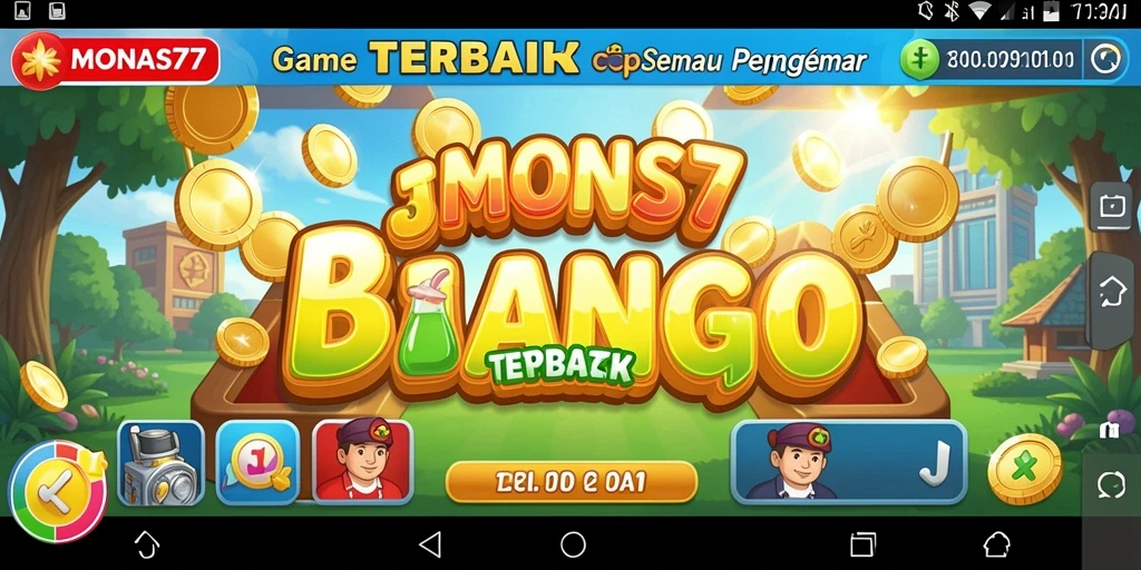 Tampilan menarik dari permainan Bingo di MONAS77.
