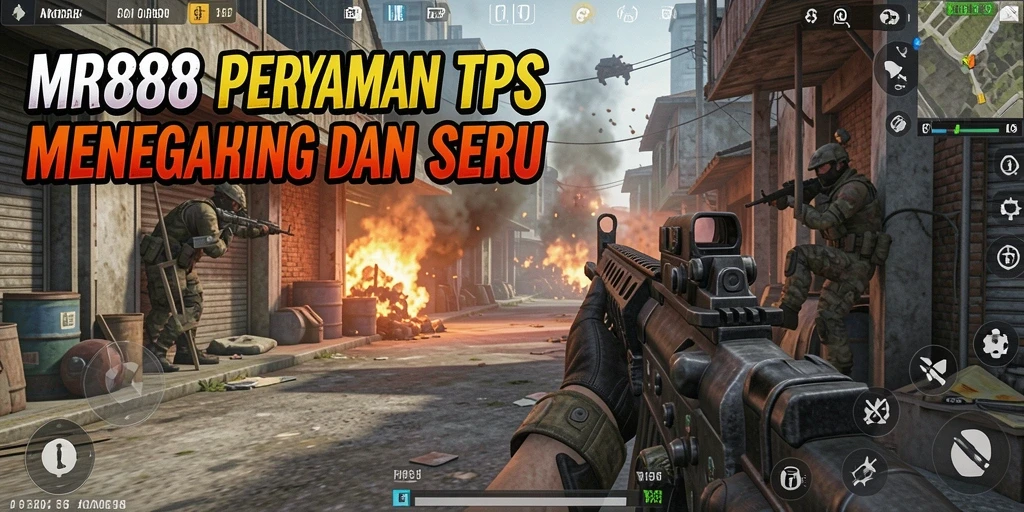 Tampilan aksi mendebarkan dalam gameplay TPS MR888.