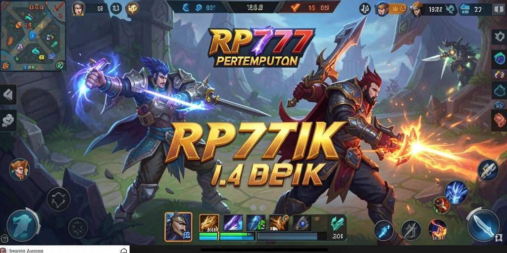 Gameplay seru dan dinamis di RP777 dalam pertempuran MOBA.