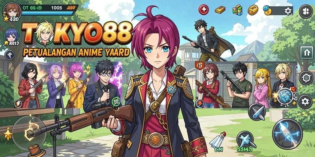 Screenshot gameplay TOKYO88 yang menampilkan aksi seru dan karakter anime.