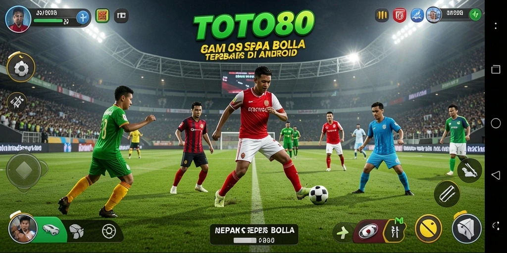 Tampilan gameplay sepak bola yang dinamis di TOTO80.