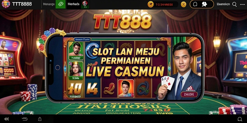 Tampilan gameplay Live Casino yang memukau dari TTT888.